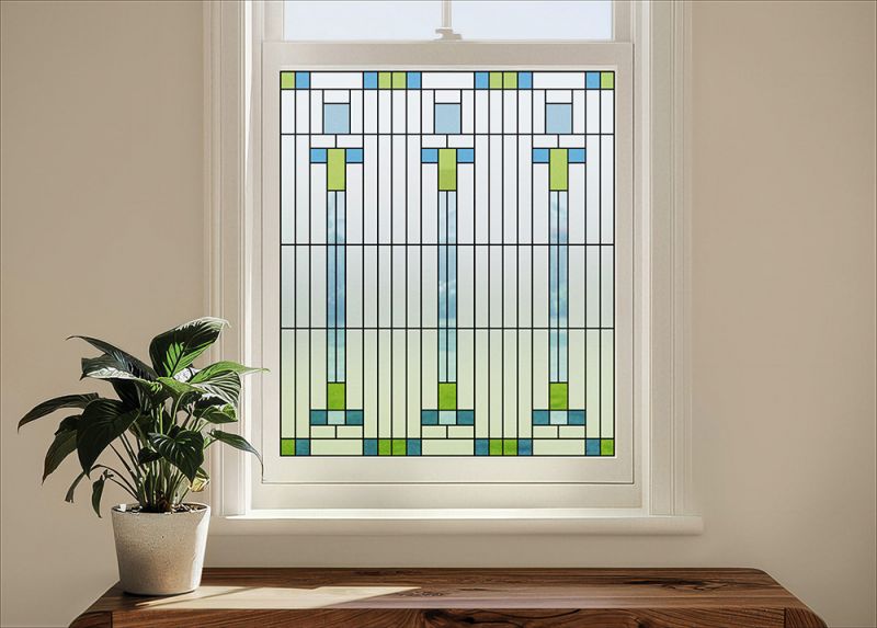 SXEG-3458-UG Midcentury Mosaic Stained Glass